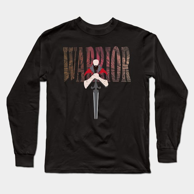 beard warrior Long Sleeve T-Shirt by KitsuneMask